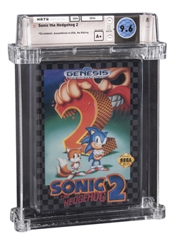 1992 Sega Genesis (USA) "Sonic The Hedgehog 2" (RTB Seam) Sealed Video Game - WATA 9.6/A+